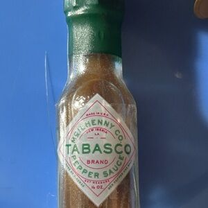 Vintage Miniature Glass Bottle Of Tabasco Sauce, Full, Sealed